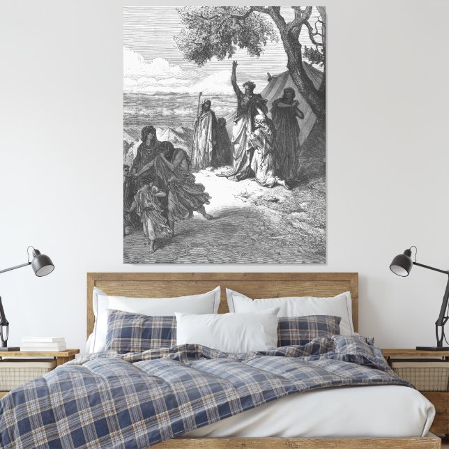 Gustave Doré - Noa förbannar Ham och Kanaan Canvastryck (Insitu (sovrum))