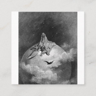 Gustave Dore - Raven Fyrkantigt Visitkort