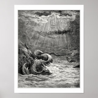 Gustave Dore: reptil med rikligt antal kronor Poster