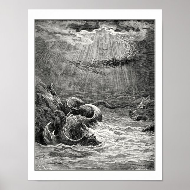 Gustave Dore: reptil med rikligt antal kronor Poster (Framsidan)