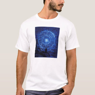 Gustave Dore T-tröja för vit ros (blått) Tee
