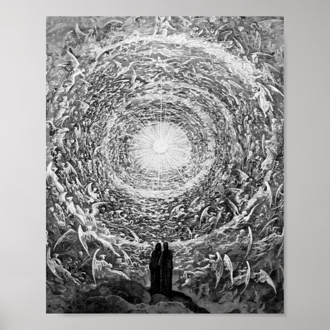 Gustave Dore - ( Vit ros ) Vision Empyrean Poster (Framsidan)