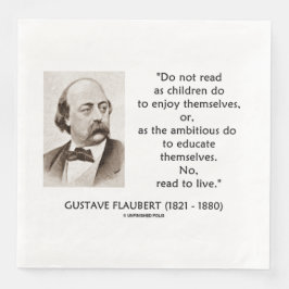 Gustave Flaubert Barn Ambitiösa Läs För Att Leva Pappersservett