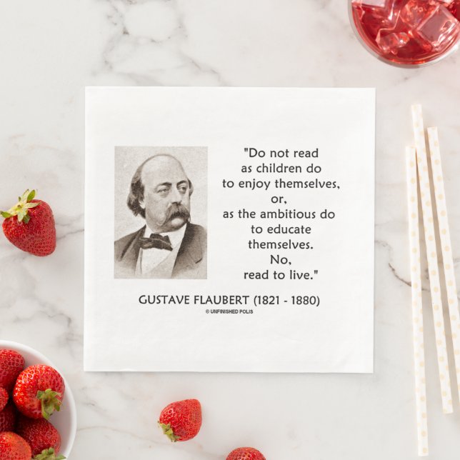Gustave Flaubert Children Ambitious Read To Live Pappersservett (Insitu)