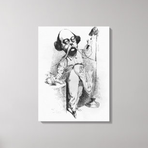 Gustave Flaubert som dissekerar madamen Bovary Canvastryck