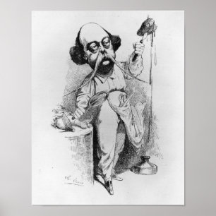 Gustave Flaubert som dissekerar madamen Bovary Poster