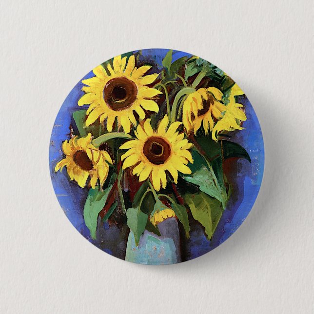 Gustave Loiseau Solros Aesthetic Bilder Sunfl Knapp (Framsida)