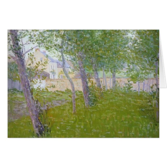 Gustave Loiseau- trädgård vid huset Hälsningskort (Framsidan Horizontal)
