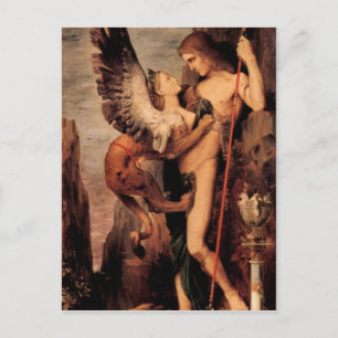 Gustave Moreau - Oedipus och sfinx Vykort