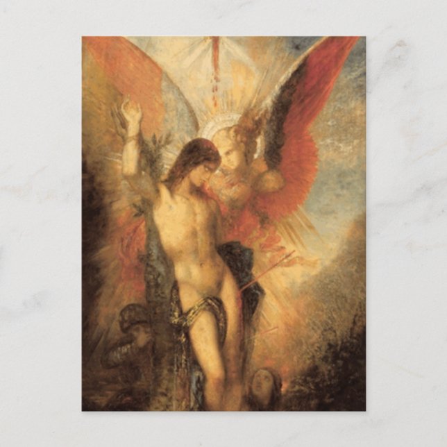 Gustave Moreau - Saint Sebastian och Angel GC Vykort (Framsida)