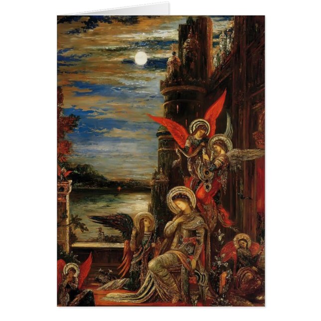 Gustave Moreau- St Cecilia Hälsningskort (Framsidan)