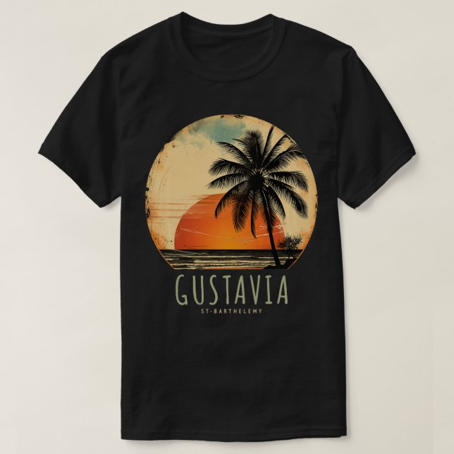 Gustavia St Barthelemy St Barts Beach Handflatan T Shirt (Design framsida)
