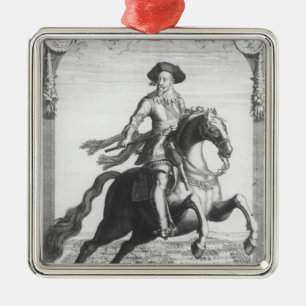 Gustavus Adolphus II, kung av sverigen, på Julgransprydnad Metall