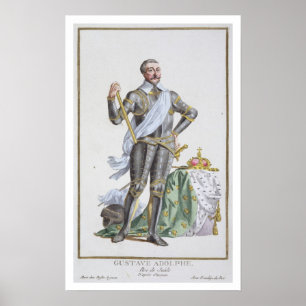 Gustavus droppAdolphus (1778-1837) kung av Poster