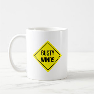 Gusty Vinds Road Sign Klassiskt Mugg