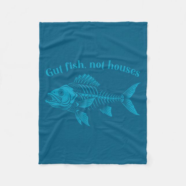 Gut Fish Not Houses, Coastal Conservation Ocean Lo Fleecefilt (Framsidan)