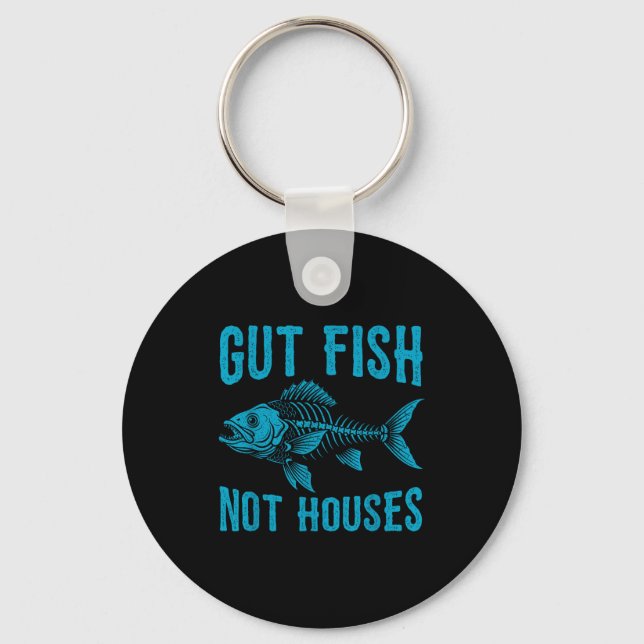 Gut Fish Not Houses, Coastal Conservation Ocean Lo Nyckelring (Framsida)