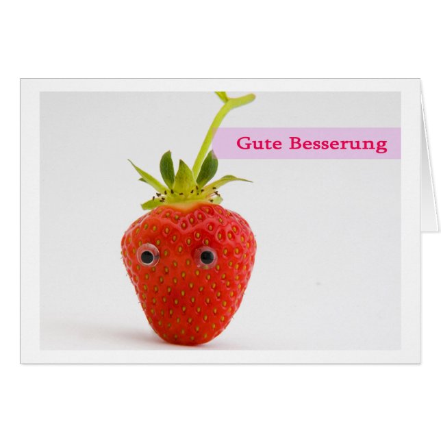 Gute Besserung Hälsningskort (Framsidan Horizontal)