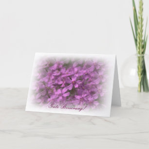 Gute Besserung mit rosa Blumen Kort