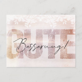 *Gute Besserung* Spruch Karte Blass Vykort