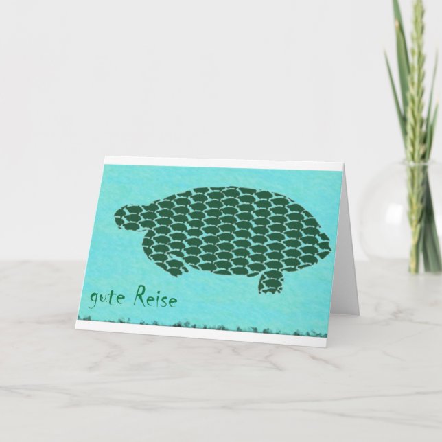 gute Reise Schildkröten Helgkort (Framsida)