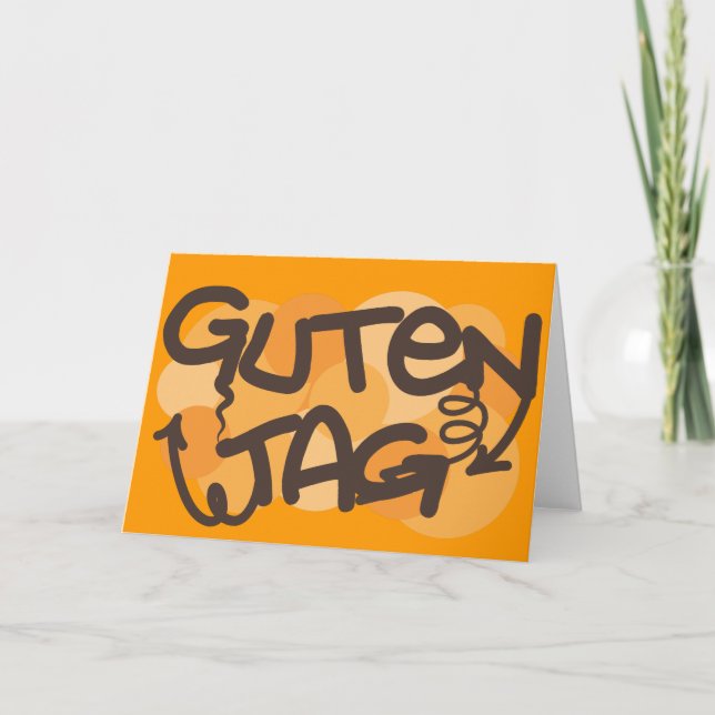 Guten märkre German Hej in graffiti stil Kort (Framsida)