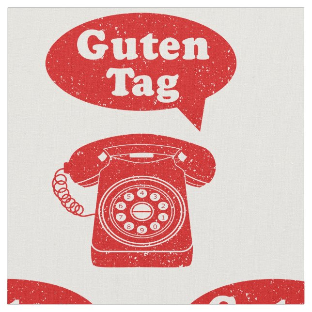 Guten märkre German Retro Telefon Tyg (Närbild)