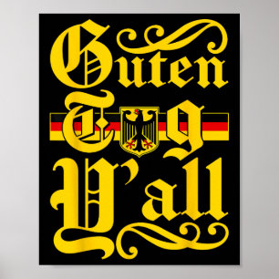 Guten Märkre Yall Tyskland Flagga Festival Manar K Poster