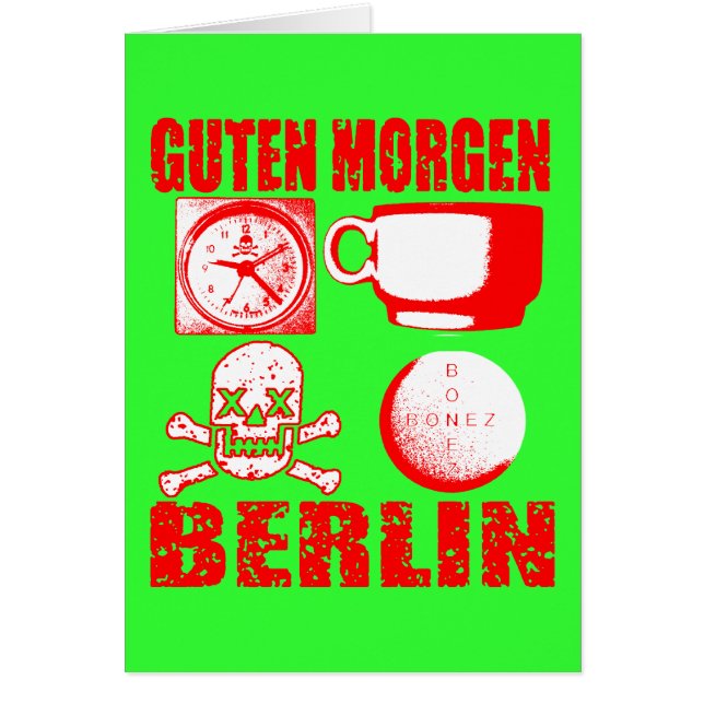 GUTEN MORGEN BERLIN HÄLSNINGSKORT (Framsidan)