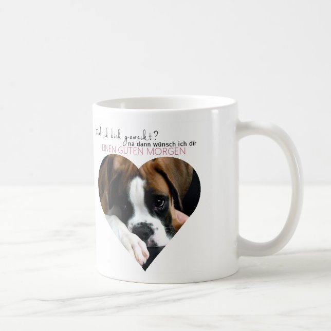Guten Morgen - Boxer Tasse Kaffemugg (Höger)