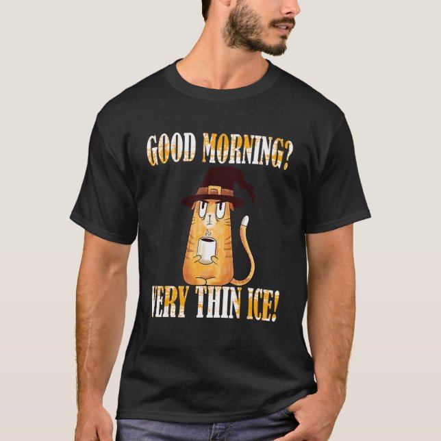 Guten Morgen Väldigt Thin Ice Cream MorgGroup Cat T Shirt (Framsida)