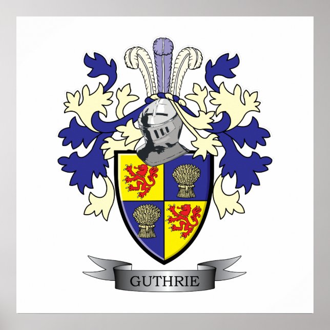 Guthrie Family Crest Jackar om Arm Poster (Framsidan)