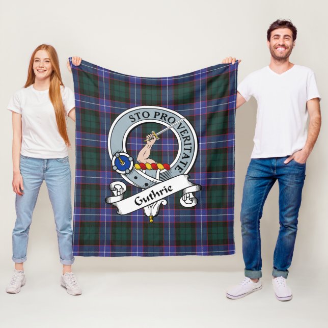 Guthrie Modern Klansymbol Tartan Rutig Fleecefilt (På plats)