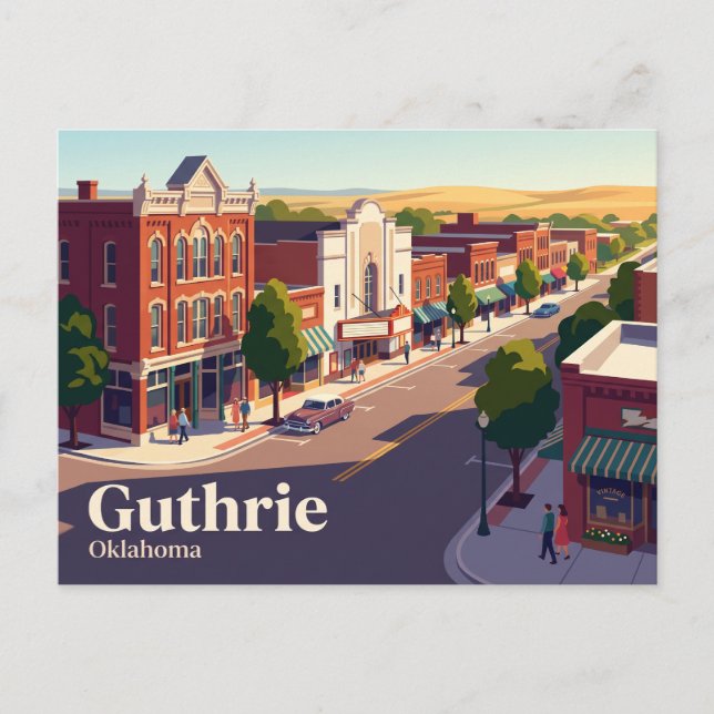 Guthrie, Oklahoma, USA Vykort (Framsida)