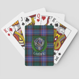 Guthrie Scottish Clan Tartan & Crest Casinokort