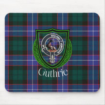Guthrie skotska klan tartan och vapensköld