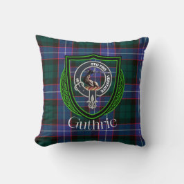 Guthrie skotska klan tartan & vapen kudde
