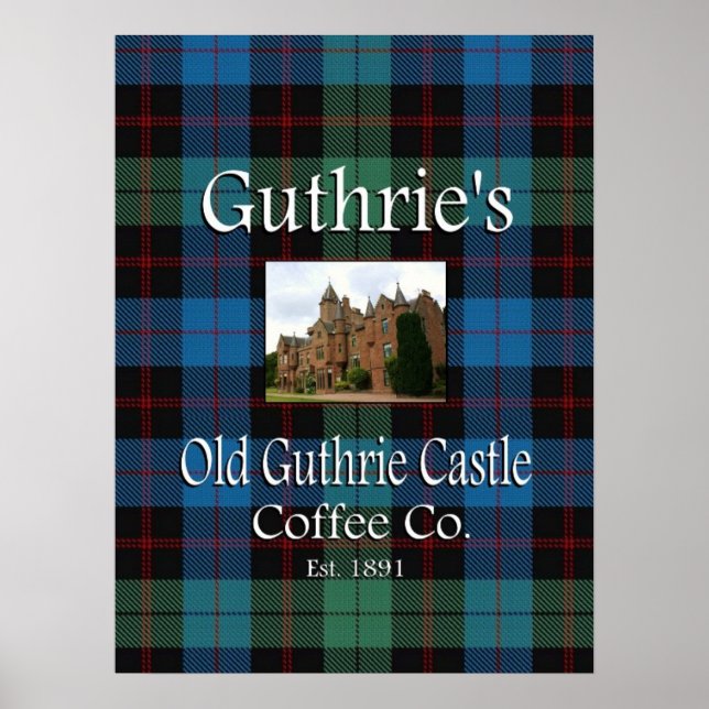Guthries gamla Guthrie Castle Coffee Co. Poster (Framsidan)