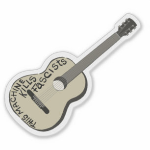 Guthrie's Guitar "this Maskin Dödas Fascists" Klistermärken
