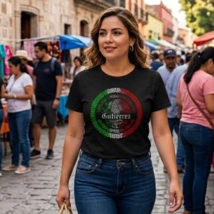 Gutiérrez Efternamn México emblem skjorta Kvinnor T Shirt