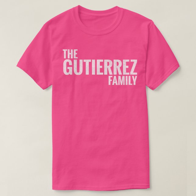 Gutierrez-familjen Gutierrez Surname Gutierrez L. T Shirt (Design framsida)
