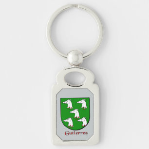 Gutierrez Historical Shield Rektangulärt Silverfärgad Nyckelring