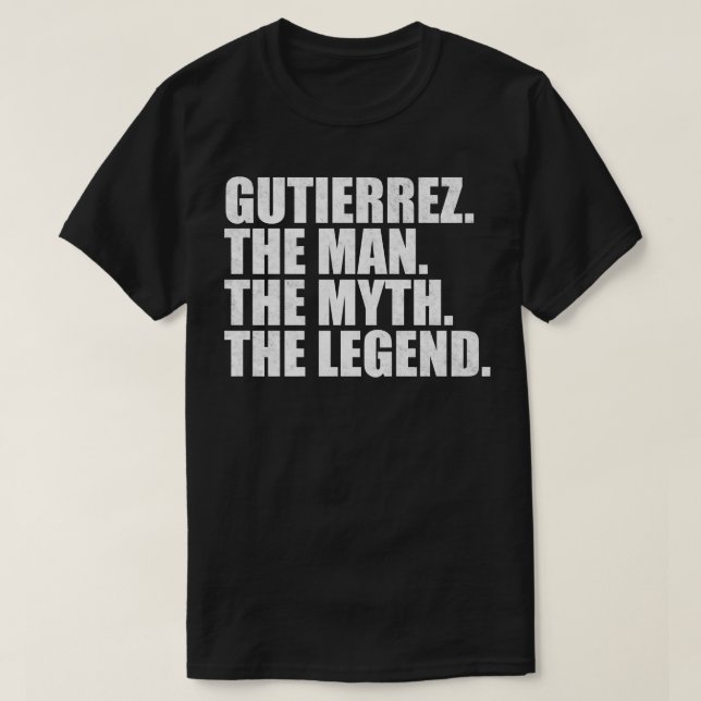 GutierrezGutierrez-familjens namn Gutierrez-eftern T Shirt (Design framsida)