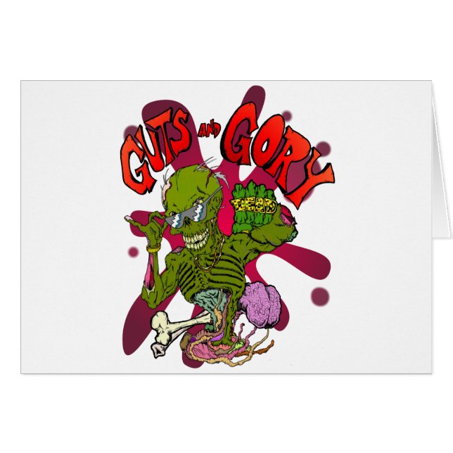 Guts och Gory Hälsningskort (Framsidan Horizontal)