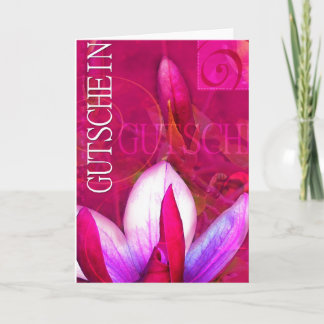 Gutscheinkarte Magnolie Hochformat Kort