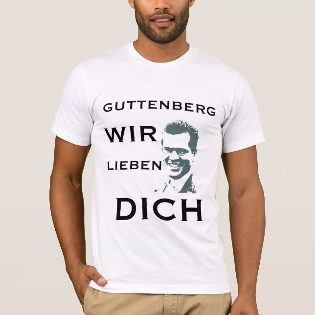 GUTTENBERG WIR LIEBEN DICH TEE SHIRT (Framsida)