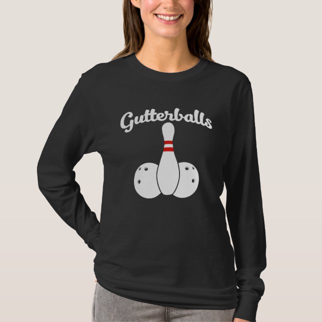 Gutter Balls  bowling team Gutter Balls T Shirt (Framsida)
