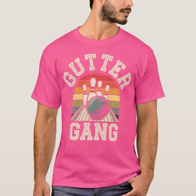 Gutter Gang Bowling Funny Bowlareare T Shirt (Framsida)