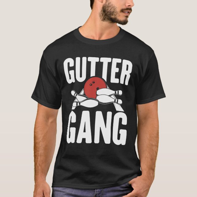 Gutter Gang - Bowling T Shirt (Framsida)
