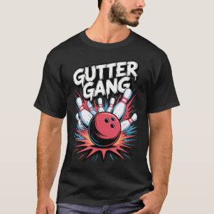 Gutter Gang Bowlingskära Strike Squad Graffiti Pin T Shirt
